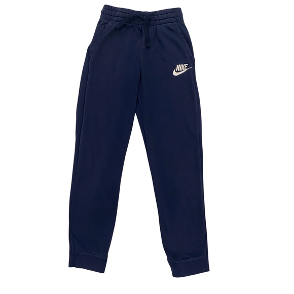 Nike Other - Nike Navy Fleece Sweatpants Elastic Cuffs Relaxed Fit Joggers - Large